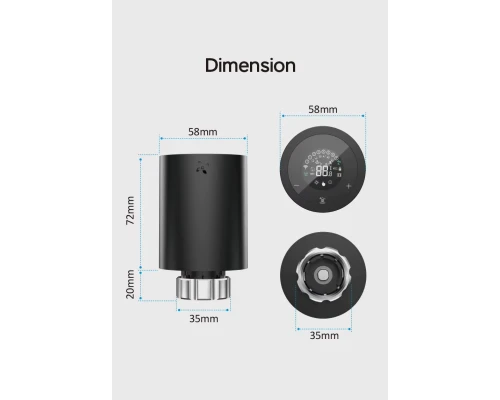 Смарт термоголовка радіаторна Zigbee Smartdust ST-TRV801